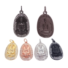 New Micro Pave Clear CZ Buddha Amulet Charms Lucky Tathagata Pendant For Women Men Necklace DIY Amitabha Jewelry Accessories 2024 - buy cheap