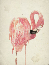 Alta Qualidade Sala de estar Decoração Da Parede Handmade Belos Animais Lona Animais Flamingo Pássaro Abstrato Pintura A Óleo 2024 - compre barato
