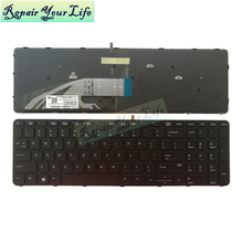 Teclado para portátil HP Probook 450 G3 455 G3 450 G4 470 G3 negro con marco retroiluminado 837551-001 9z. Ncgbq. 301, inglés, EE. UU. 2024 - compra barato