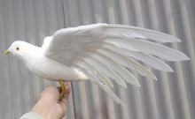 about 50x30cm white feathers bird plastic foam & feathers spreading wings bird model toy,garden,bonsai decoration gift w5562 2024 - buy cheap
