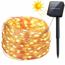 Solar Powered String Lights 100/200 LED Copper Wire Lights Fairy Lights Waterproof Decoration Lamp For Gardens Christmas Party 2024 - buy cheap