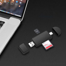 Powstro 3-в-1 мульти-Функция устройство для чтения карт SD карты TF триплет OTG USB 2,0 Тип C Смарт кард-ридер адаптер кабель портативных ПК 2024 - купить недорого