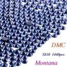SS10 Montana DMC исправления горный хрусталь Стекло кристаллы Камни Hot Fix на Flatback Стразы с клеем 2024 - купить недорого