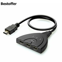 1080P HDMI Port MALE to 3 FEMALE Splitter Cable 3 IN 1 OUT for HDTV DVD Xbox 360 2024 - buy cheap