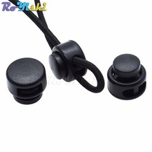 1000pcs/pack Cord Lock Toggle Clip Stopper Plastic Black For Bags/Garments Size:15mm*14mm 2024 - buy cheap