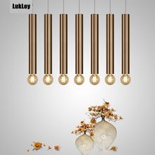 Diameter 6cm Gold LED Pendant Lamp Modern Kitchen Lamp Dining Room Bar Counter Shop Pipe Pendant Down Tube  office Spot Light 2024 - buy cheap