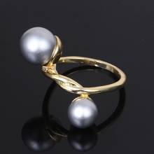 New Year Fashion Style Women Rings Two Colors Simulated-pearl Special Design Hot Sale Girl Ring Fashion Jewelry RS1183 2024 - buy cheap
