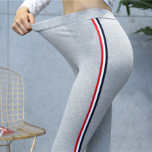 High Quality Cotton Leggings Side stripes Women Casual Legging Pant Plus Size 5XL High Waist Fitness Leggings Plump Female 2024 - buy cheap