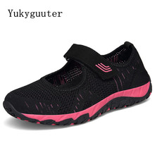 Sport Running Shoes Woman Outdoor Breathable Hook & Loop Couple Shoes Lightweight Athletic Mesh Sneakers Women High Quality 2024 - buy cheap