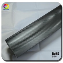 TSAUTOP Size 1.52x 30m 3d carbon fiber film car vinyl wrap grey color B16 2024 - buy cheap