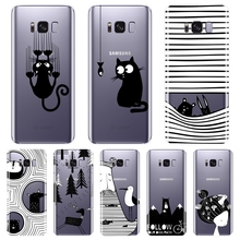 Funda de teléfono de perro gato negro para Samsung Galaxy Note 9 8 5 4, funda trasera de silicona suave para Samsung Galaxy S5 S7 S6 Edge S8 S9 Plus 2024 - compra barato