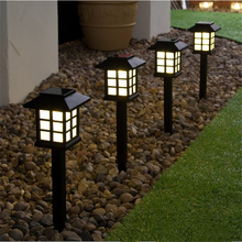 Luz de led solar com sensor externo, à prova d'água, 6 lâmpadas noturnas para jardim, gramado, para entrada de pátio e entrada de garagem 2024 - compre barato