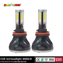 one set H11 LED Car Headlight 80W 4 COB Chips Headlight Fog lamp Conversion Kit 8000LM H11 H8 H9 led bulb 6000K 12V 2024 - buy cheap