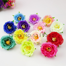 New 50 Pcs Artificial Silk Camellia Tea Rose Flowers  for Home Wedding  Decoration Simulation Flowers Heads DIY fake flowers 2024 - buy cheap