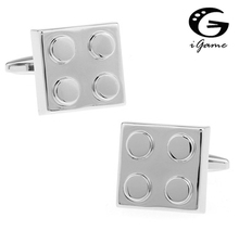 iGame Factory Supply Designer Cufflinks For Men Brass Copper Material Building Blocks Design Cuff Links Free Shipping 2024 - buy cheap