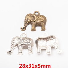 10 Uds. De elefante Vintage, colgante de aleación de zinc, pulsera DIY, collar, accesorios de joyería de metal, fabricación 5745 2024 - compra barato