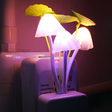 Cogumelo de led colorido romântico, luz noturna com lâmpada para iluminação da casa 2024 - compre barato