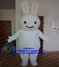 Long Fur White Fat Easter Bunny Osterhase Rabbit Hare Mascot Costume Adult Character Business Ceremony Public Welfare zx2323 2024 - buy cheap