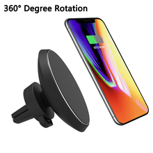 Soporte magnético para cargador inalámbrico de coche para IPhone X 8Plus, soporte de ventilación de aire acondicionado, carga para Samsung S9 S9 + S8 S7 note8 mix2s 2024 - compra barato