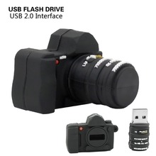 Pendrive de silicona de 4GB, 8GB, 16GB, 32GB y 64GB, Mini cámara negra, unidad flash usb 2024 - compra barato