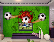 Custom papel DE parede infantil, 3 d football murals for the sitting room the bedroom TV setting wallpaper  papel de parede 2024 - buy cheap