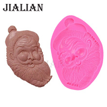 3D Great Santa Claus head soap mould chocolate cake decorating tools DIY baking fondant silicone mold T0433 2024 - buy cheap
