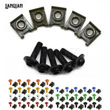 5pieces 6mm motorbike body  fairing screws For yamaha ybr 125 fz1 xt660  tdm 850 kawasaki t-max 530 t-max 500 z700 z800 z1000 2024 - buy cheap