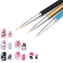 Yinikiz 3D Tips 3pcs/set Nail Art Liner Painting Pen UV Gel Brushes Drawing Line Grid French Design Manicure Tool 2024 - buy cheap