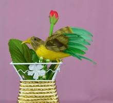 Plumas de pájaro de aproximadamente 13cm, espuma plástica y plumas extendiendo alas aves arte Hecho A Mano modelo de juguete, accesorio, regalo de decoración w5527 2024 - compra barato