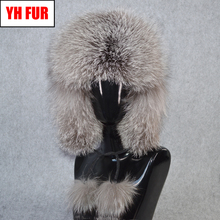 Girl Hot Sale Women Natural Fox Fur Russian Ushanka Hats Winter Thick Warm Ears Fashion Bomber Hat Lady Genuine Real Fox Fur Cap 2024 - buy cheap