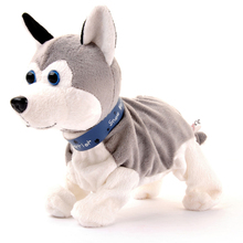 Электронное управление звуком домашних животных робот собаки лай стенд ходить милые интерактивные игрушки собака электронная хаски игрушка «пекинес» для детей 2024 - купить недорого