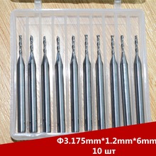3.175mm*1.2mm*6mm,CNC machine solid carbide tungsten end mill,woodworking milling cutter,2 Flute end mill,PVC,MDF,acrylic,wood 2024 - buy cheap