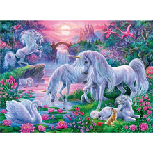 5D DIY Full Square Round Drill Diamond Painting Cartoon Round Horse Embroidery Cross Stitch Mosaic Home Decor Christmas Gift 2024 - buy cheap