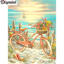 Dispaint Full Square/Round Drill 5D DIY Diamond Painting "Bicycle flower sea" 3D Embroidery Cross Stitch Home Decor Gift A12899 2024 - buy cheap