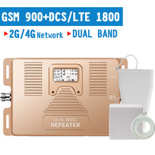 Ретранслятор сигнала Walokcon GSM 900 1800 2G 3G 4G LTE 900 4G LTE DCS 1800 усилитель сотового сигнала 4G усилитель 70 дБ усиление ЖК AGC 2024 - купить недорого