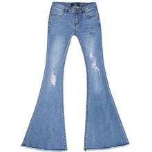 plus size 24-30!2022 Spring Fashion Women Jeans Denim Hole low Waist Stretch Slim Flare Pants2022 Denim Jeans 2024 - buy cheap