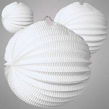 5pcs 19cm&32cm White Pure Accordion Paper Lanterns Pleated Paper Lanterns Crafts  Wedding Party Patio Decor Succinct Daily Decor 2024 - buy cheap