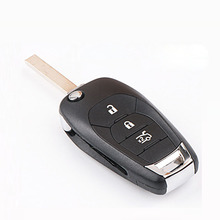 Funda abatible de reemplazo para llave remota de Chevrolet Cruze, carcasa de 3 botones para mando a distancia, Malibu, Aveo, Fob, año 2015 2024 - compra barato