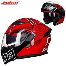 Red ant JIEKAI electric Motorcycle Flip up Helmet Double Lens Motorbike motocross off road scooter Helmet size M L XL XXL black 2024 - buy cheap
