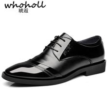 WHOHOLL Breathable Pointed Toe Oxford Men's Footwear Formal Dress Shoes Suit Shoe Black Brown Wedding Shoes Plus Size 38-48 2024 - buy cheap