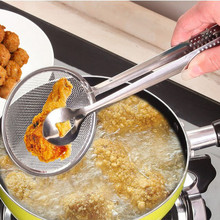 Multi-functional Filter Spoon With Clip Food Kitchen Oil-Frying BBQ Filter stainless steel clamp strainer set Kitchen tools hot 2024 - buy cheap