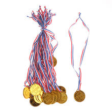 20pcs/lot new arrival Gold Plastic Winners Medals Sports Day Party Bag Prize Awards Toys 2024 - buy cheap
