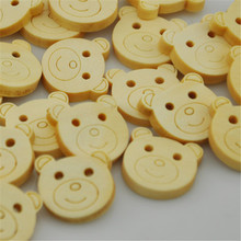 50pcs Wood buttons Cute cartoon Bear Baby Show Applique DIY Craft sewing WB139 2024 - buy cheap