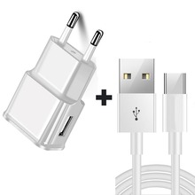 USB Type C Cable for Xiaomi Redmi Note 8 8t 7 Samsung S10 S9 S8 Fast Charging Cable for Huawei Xiaomi USB Type-C EU Plug Charger 2024 - buy cheap