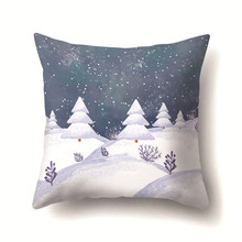 Funda de almohada de invierno y Navidad, 45x45cm, para sala de estar, almohada de decoración del hogar, funda cuadrada para sofá 2024 - compra barato