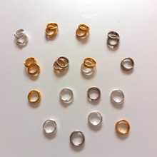 Anillos abiertos de doble aro para hacer joyas, anillos divididos de Color dorado, plateado y blanco K, 5/6/8/10mm, venta al por mayor, 5000 Uds. 2024 - compra barato