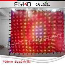 3x4m Band stage backdrop led video curtain P9 PC control version 2024 - buy cheap