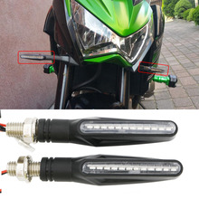 2 pares de luz de señal intermitente para motocicleta, 12 luces LED universales, flexibles, para motocicleta 2024 - compra barato