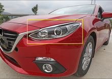 Fit For Mazda 3 M3 Axela 2014 2015 2016 Pre-Facelift Chrome Front Lamp Light Headlight Cover Trim Molding Garnish Frame Styling 2024 - buy cheap
