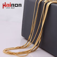 Snake chain wholesale yellow snake chain 16 18 20 22 24 26 28 30 inch necklace for women Distribution snake chain 2024 - buy cheap